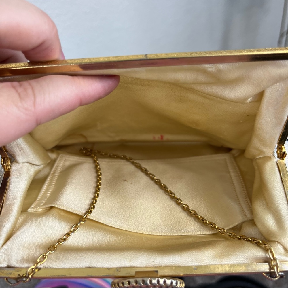 French VTG Beaded Victorian Filigree Clutch Bag - Picture 8 of 10